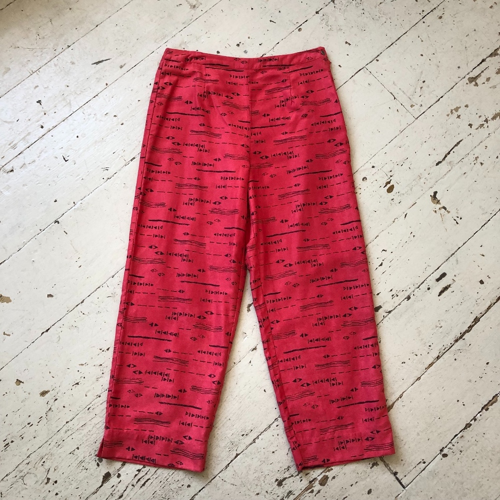 Chico's Design Southwestern Ultra Suede Pants Sz 1